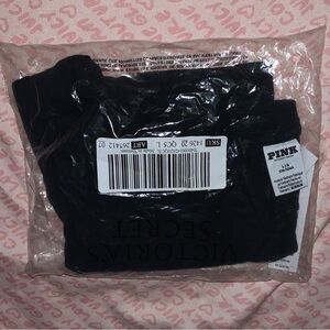 Victoria's Secret PINK Black V Neck Cotton Tee